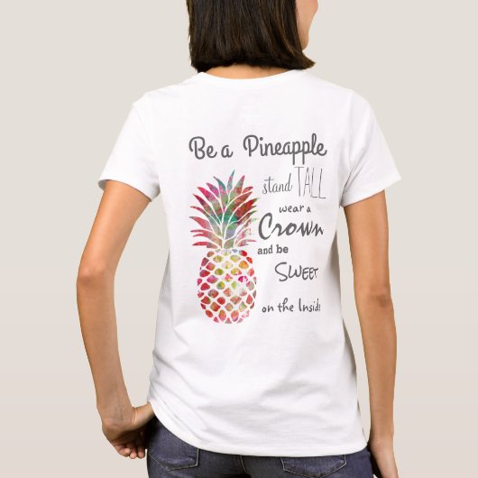 Wees een ananas t-shirt (Achterkant)