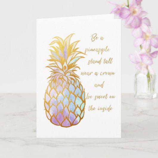 Wees een ananas Wenskaart Kaart (Orchidee)