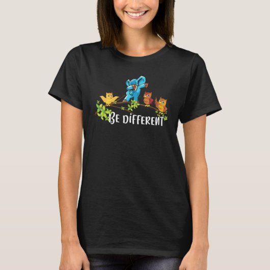 Wees een andere Dabbing Elephant Dab Funny Elephan T-shirt (Voorkant)