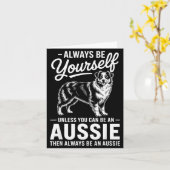 Wees een Aussie grappige Australische herder Kaart (Gele Bloem)