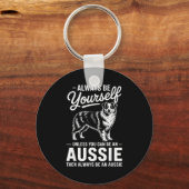 Wees een Aussie grappige Australische herder  Sleutelhanger (Voorkant)
