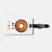 Wees een Bagel Funny Food Pun Bagel Lover Design Bagagelabel (Achterkant horizontaal)