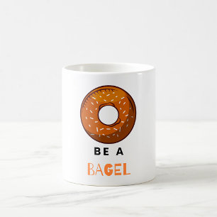 Wees een Bagel Funny Food Pun Bagel Lover Design Koffiemok