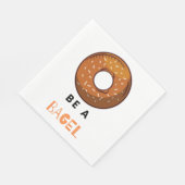 Wees een Bagel Funny Food Pun Bagel Lover Design Servet (Hoek)
