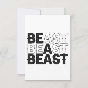 Wees een Beast Bodybuilding Fitness Gym Sport Love Bedankkaart