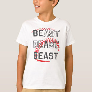 Wees een Beest Baseball Sports Distress Design T-S T-shirt