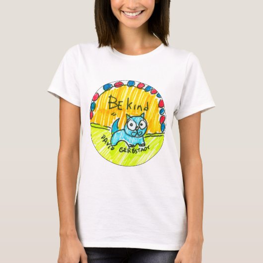 Wees een blauwe kat t-shirt (Voorkant)