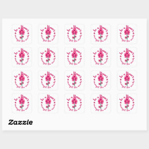 Wees een bloem tussen het onkruid vierkante sticker