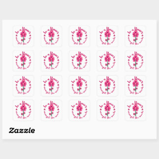 Wees een bloem tussen het onkruid vierkante sticker