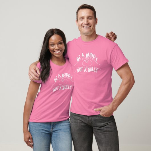 Wees een boeddy, geen pestwerende dag - roze t-shirt (Unisex)