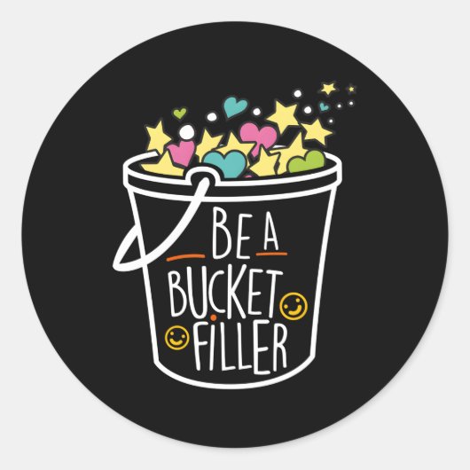 Wees een bucket filler-begeleidingsadviseur ronde sticker (Voorkant)