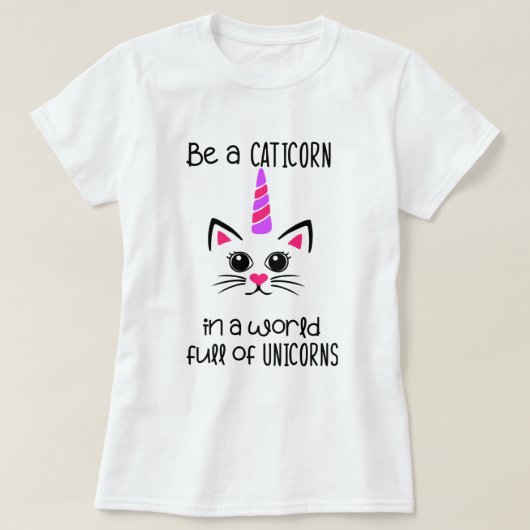 Wees een Caticorn. T-shirt (Design voorkant)