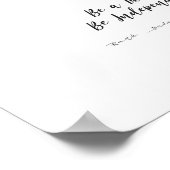 Wees een dame wees onafhankelijk feministisch RBG  Poster (Hoek)