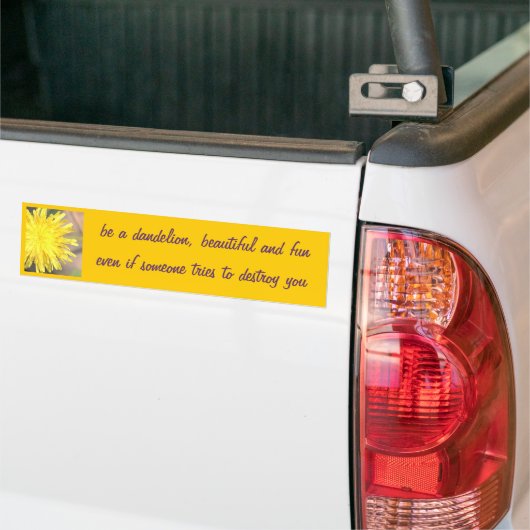 Wees een Dandelion Bumpersticker (Op Truck)
