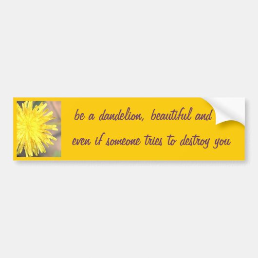 Wees een Dandelion Bumpersticker (Voorkant)