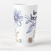 Wees een dappere kattenmuzikant latte mok (Voorkant)