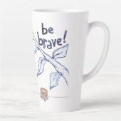 Wees een dappere kattenmuzikant latte mok (Rechts)