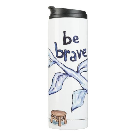 Wees een dappere kattenmuzikant thermosbeker (Geroteerd rechts)