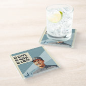 Wees een Delta - Mousepad Glazen Onderzetter (Schuin)