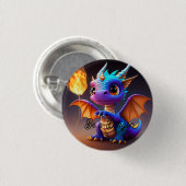Wees een draak pin ronde button 3,2 cm (Voorkant /achterkant)