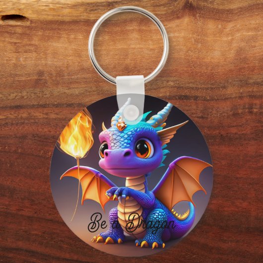 Wees een draak sleutelhanger (Voorkant)