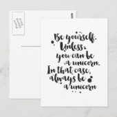 Wees een eenhoorn - Inspirerend Kaart (Voorkant / Achterkant)