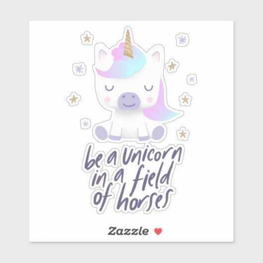Wees een eenhoorn magisch sticker (Vel)