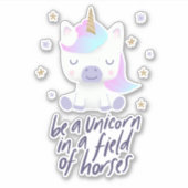 Wees een eenhoorn magisch sticker (Voorkant)