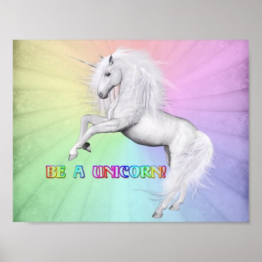 Wees een eenhoorn poster (Voorkant)