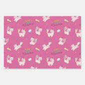 Wees een eenhoorn regenboog motivatie regenboog inpakpapier vel (Voorkant 3)