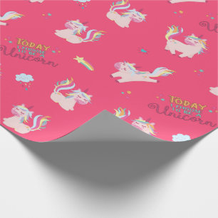 Wees een eenhoorn regenboogkleur met sterren en ha cadeaupapier