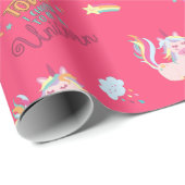 Wees een eenhoorn regenboogkleur met sterren en ha cadeaupapier (Rol Hoek)