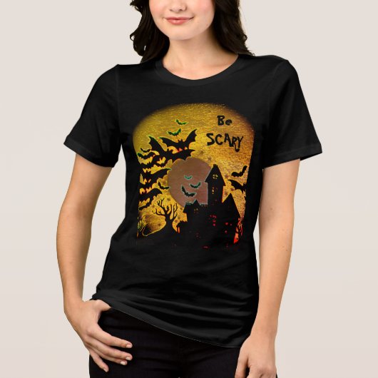 Wees een enge spookhuis T-shirt (Voorkant)