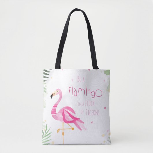 Wees een flamingo - Canvas tas (Voorkant)