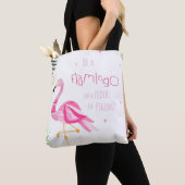 Wees een flamingo - Canvas tas (Dichtbij)