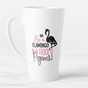 Wees een flamingo in een kudde duiven-27308 latte mok