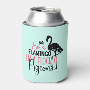 Wees een flamingo in een kudde duiven blikjeskoeler