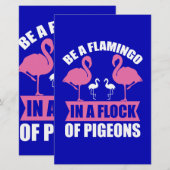 Wees een flamingo in een kudde duiven briefpapier (Voorkant / Achterkant)