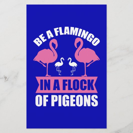 Wees een flamingo in een kudde duiven briefpapier (Voorkant)