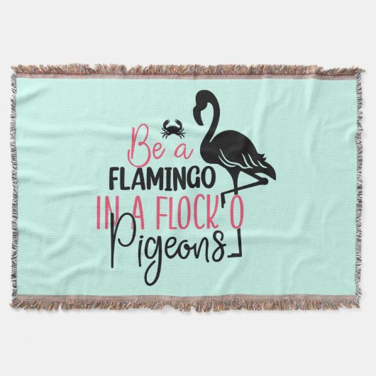 Wees een flamingo in een kudde duiven deken (Voorkant)