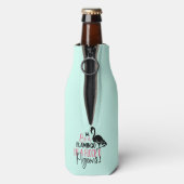 Wees een flamingo in een kudde duiven flesjeskoeler (Fles Achterkant)