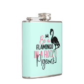 Wees een flamingo in een kudde duiven heupfles (Rechts)