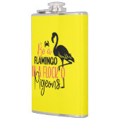 Wees een flamingo in een kudde duiven heupfles (Links)