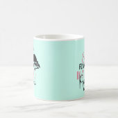 Wees een flamingo in een kudde duiven koffiemok (Center)