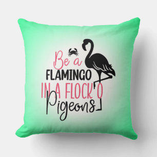 Wees een flamingo in een kudde duiven kussen