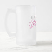 Wees een flamingo in een kudde duiven matglas bierpul (Links)