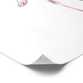 Wees een Flamingo in een kudde duiven Poster (Hoek)