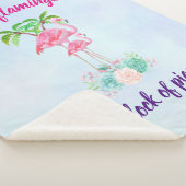 Wees een Flamingo in een kudde duiven Sherpa Deken (3/4)