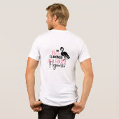 Wees een flamingo in een kudde duiven Tri-Blend shirt (Achterkant volledig)