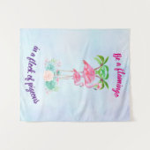 Wees een Flamingo in een kudde duiven Wandkleed (Voorkant (horizontaal))